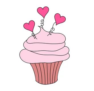 Heart clipart cupcake #4 Cupcake illustration, Valentines da