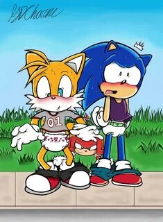 Sonic and Tails: Diapered and Pantsed by SDCharm -- Fur Affi