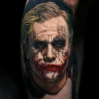 Joker Heath Ledger Joker tattoo design, Joker tattoo, Movie 