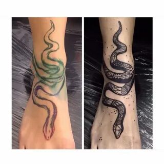 snake ankle tattoo by Orsi (Wonderland Tattoo) Wrap around a