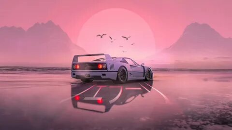 Retrowave F40 4K wallpaper Retro cars, Jdm wallpaper, Aesthe