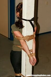 "Vixen pole tied" - Struggling Babes pics on Ropes Bondage.