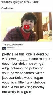 It Snows Lightly on a YouTuber YouTuber THE BLIZZARD RANT Pr