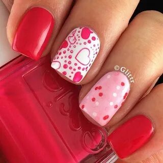 Cake & Nail Polish Vday nails, Valentines nails, Valentines 