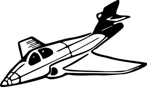 Airplane Aircraft Fighter Drawing Banner Free Library - Blac