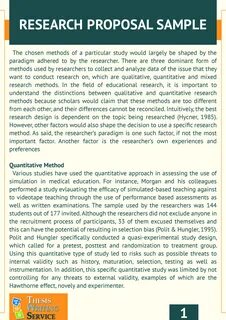 Methodology Example In Research Proposal / How to write a research proposal with