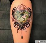My birthstone, love this for a tattoo Floral thigh tattoos, 