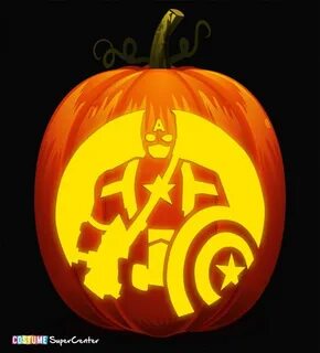 FREE Avengers Pumpkin Stencils Avengers pumpkin carving sten