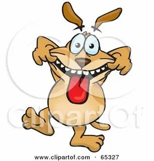 Royalty-Free (RF) Clipart Illustration of a Sparkey Dog Pull