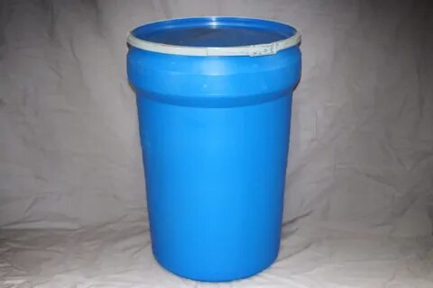 30 Gallon Open Top Blue Tapered Poly HDPE Drum - Recondition