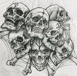 Pin by Derald Hallem on RANDOS Skull art tattoo, Skulls draw