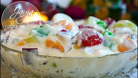 Postre de Fiesta Fácil y Rápido. Ensalada de Frutas con Manz