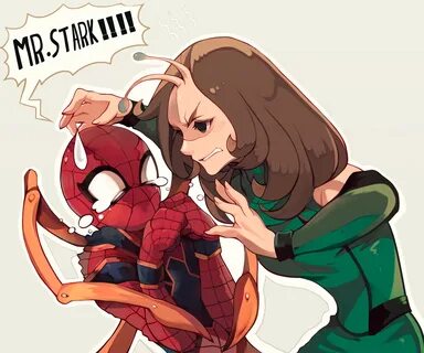 Mantis and Spider-man Fanart. These two are cute together. V