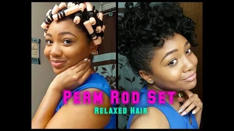 Perm Rod Set + Relaxed Hair TWIST & CURL METHOD + Bantu Knot