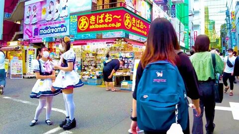 Akihabara in Tokyo. Maid cafe town in the evening ♪ 💖 🐶 4K ASMR non-stop 1 hour 