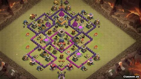Town Hall 8 Th8 Best War Base v5 With Link 8-2019 - Farming 