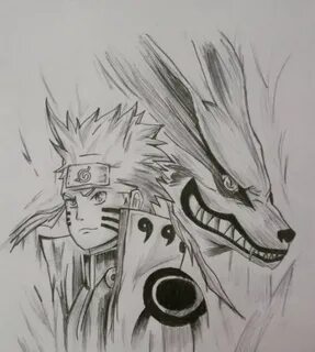 Naruto Kurama Mode Drawing - Naruto