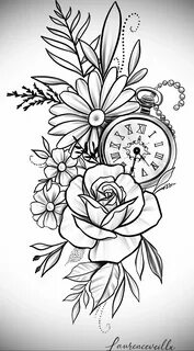 Фото эскиза для тату часы 19.01.2021 № 0010 - tattoo clock s