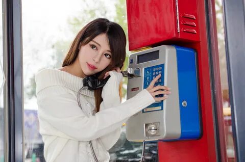 Asian girl payphone cover