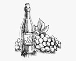 Black And White Clip Art Wine Bottles , Free Transparent Cli