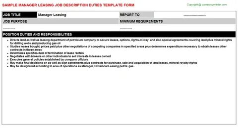 Dealership General Manager Job Descriptions