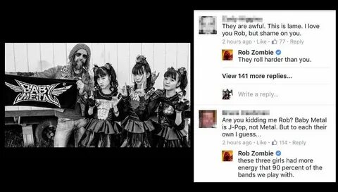 Rob Zombie Baby Metal - Captions Cute Today