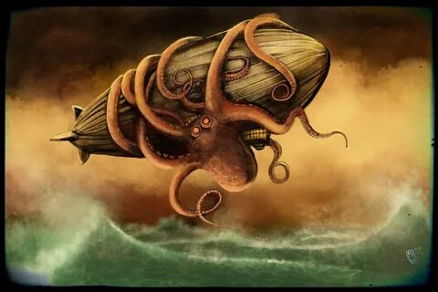 Giant Octopus attacks Zeppelin Another true story brought . 