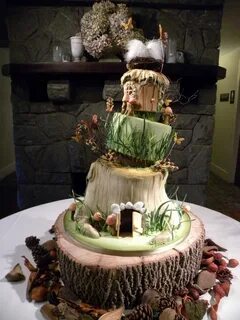 Wow!! It looks like a real tree trunk! Enchanted forest cake