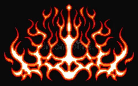 Fire tribal frame stock illustration. Illustration of glow -