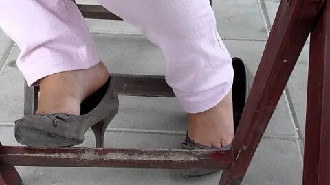 Candid Shoeplay under the table - YouTube