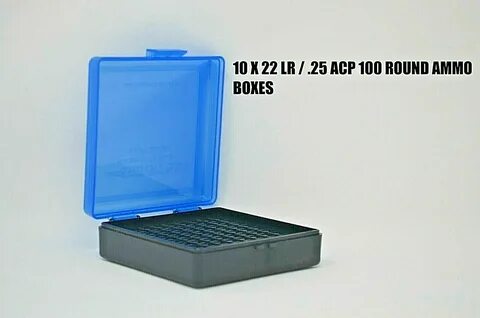 22 lr (10 Pack) Ammo Box / Case / Storage (100) Round .22LR,