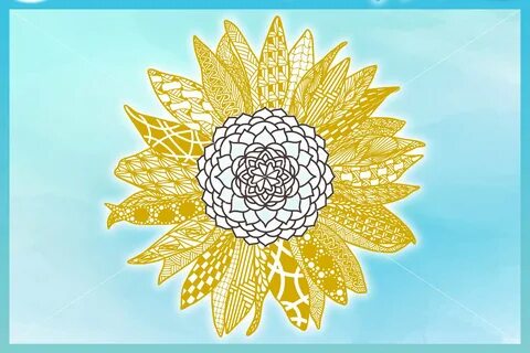 Layered Mandala Sunflower Svg - Layered SVG Cut File