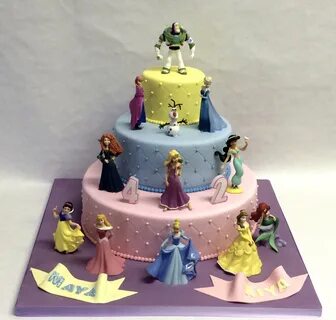 11 3 Layer Princess Cakes Photo - Disney Princess Birthday C