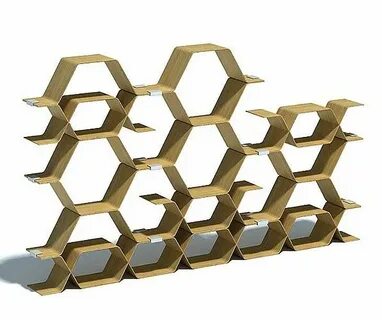 Honeycomb Shaped Shelves 3D model CGTrader