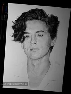 Cole Sprouse Celebrity drawings, Black and white art drawing