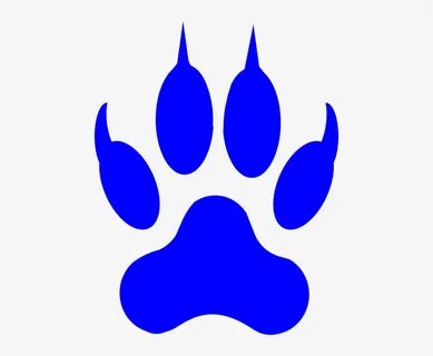 Paw Clipart Blue Dog - Empreinte De Loup Dessin - Free Trans