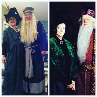 When your parents dress up as McGonagall and Dumbledore 👌 👌 