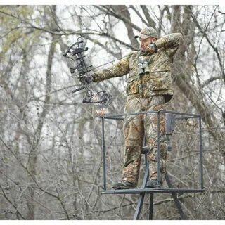 Tripod Deer Stands Seat Swivel 360 Ladder Bow Hunting Shooti