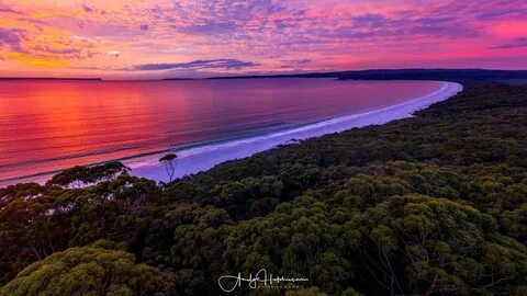 Sunrise at Hyams Beach in Jervis Bay National Park NSW Austr