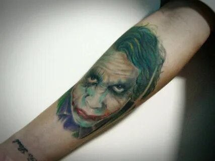 Forearm Joker Tattoo Heath Ledger - Best Tattoo Ideas