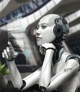 eurocorpagent Cyborg girl, Cyberpunk girl, Android robot