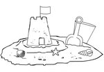 Download Sand Castle coloring for free - Designlooter 2020 👨