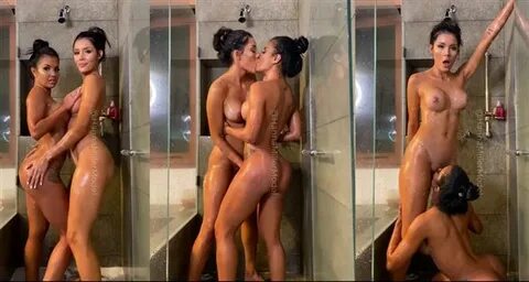 Hanna Miller and Andrea Montoya Lesbian Shower Onlyfans Vide