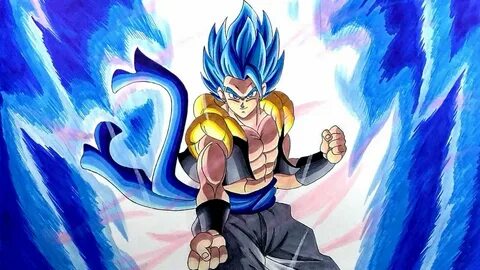 Drawing Gogeta Blue Movie Pose - Dragon Ball Super Broly - Y