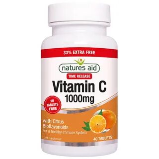 Nature's Aid Vitamin C 1000mg Time Release Tablets 40 шт. / 