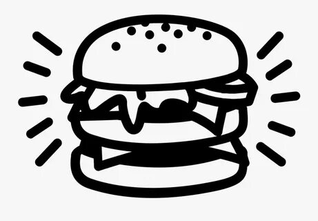 Noun - Burger Black And White Icon , Free Transparent Clipar