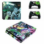 Rick & Morty PS4 Slim Skin for PS4 Slim Console & 2 Controll