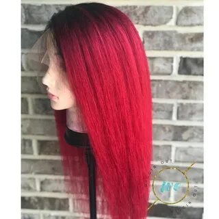 Lace front womens wig mermaid red shadow root mermaid wig Et
