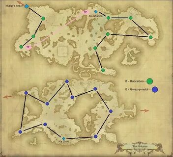 Hunting Maps/Routes for the Weekly Stormblood B-Ranks - Albu
