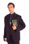 Adult Priest Shirt Front with Collar for Men - Johnnie Brock